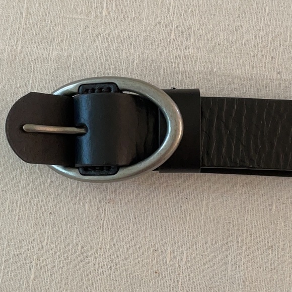 Coldwater Creek Black Leather Belt Size S - Picture 2 of 6